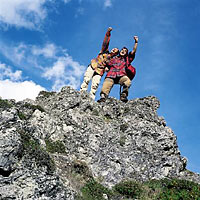 Conquering the mountain peaks 